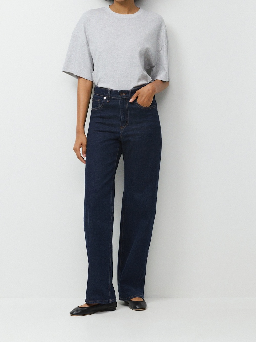 Denim Forum Remy Hi-Rise Wide Jean - Picture 4 of 6